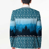 German Shepherd Christmas Blazer with Walking in a Wonderland Quote and Santa Forest - Wonder Print Shop