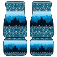 German Shepherd Christmas Car Mats with Walking in a Wonderland Quote and Santa Forest - Wonder Print Shop