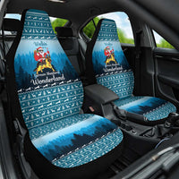German Shepherd Christmas Car Seat Cover with Walking in a Wonderland Quote and Santa Forest - Wonder Print Shop