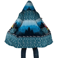 German Shepherd Christmas Cloak with Walking in a Wonderland Quote and Santa Forest - Wonder Print Shop