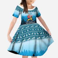 German Shepherd Christmas Family Matching Summer Maxi Dress and Hawaiian Shirt with Walking in a Wonderland Quote and Santa Forest - Wonder Print Shop