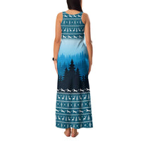 German Shepherd Christmas Family Matching Tank Maxi Dress and Hawaiian Shirt with Walking in a Wonderland Quote and Santa Forest - Wonder Print Shop