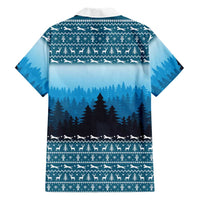German Shepherd Christmas Hawaiian Shirt with Walking in a Wonderland Quote and Santa Forest - Wonder Print Shop