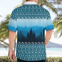 German Shepherd Christmas Hawaiian Shirt with Walking in a Wonderland Quote and Santa Forest - Wonder Print Shop