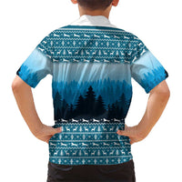 German Shepherd Christmas Hawaiian Shirt with Walking in a Wonderland Quote and Santa Forest - Wonder Print Shop