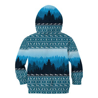 German Shepherd Christmas Kid Hoodie with Walking in a Wonderland Quote and Santa Forest - Wonder Print Shop