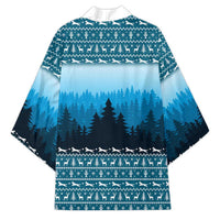 German Shepherd Christmas Kimono with Walking in a Wonderland Quote and Santa Forest - Wonder Print Shop