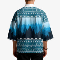 German Shepherd Christmas Kimono with Walking in a Wonderland Quote and Santa Forest - Wonder Print Shop