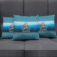German Shepherd Christmas Pillow Cover with Walking in a Wonderland Quote and Santa Forest - Wonder Print Shop