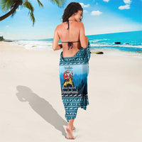 German Shepherd Christmas Sarong with Walking in a Wonderland Quote and Santa Forest - Wonder Print Shop