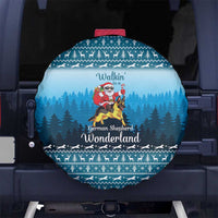 German Shepherd Christmas Spare Tire Cover with Walking in a Wonderland Quote and Santa Forest - Wonder Print Shop