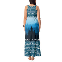 German Shepherd Christmas Tank Maxi Dress with Walking in a Wonderland Quote and Santa Forest - Wonder Print Shop