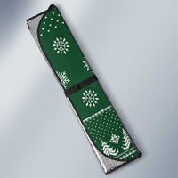 Funny Whiskey Christmas Auto Sun Shade with Santa Holding Mug and We Whiskey You a Merry Christmas Quote - Wonder Print Shop