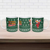 Funny Whiskey Christmas Ceramic Mug with Santa Holding Mug and We Whiskey You a Merry Christmas Quote - Wonder Print Shop