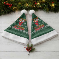 Funny Whiskey Christmas Santa Hat with Santa Holding Mug and We Whiskey You a Merry Christmas Quote - Wonder Print Shop