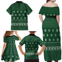 Funny Whiskey Christmas Family Matching Off Shoulder Maxi Dress and Hawaiian Shirt with Santa Holding Mug and We Whiskey You a Merry Christmas Quote - Wonder Print Shop
