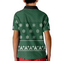 Funny Whiskey Christmas Kid Polo Shirt with Santa Holding Mug and We Whiskey You a Merry Christmas Quote - Wonder Print Shop