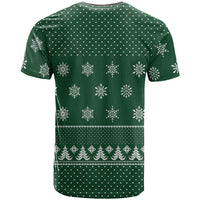 Funny Whiskey Christmas T Shirt with Santa Holding Mug and We Whiskey You a Merry Christmas Quote - Wonder Print Shop
