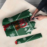 Funny Whiskey Christmas Umbrella with Santa Holding Mug and We Whiskey You a Merry Christmas Quote - Wonder Print Shop