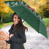 Funny Whiskey Christmas Umbrella with Santa Holding Mug and We Whiskey You a Merry Christmas Quote - Wonder Print Shop