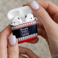 Sweater Weather Christmas AirPods Case with Better Together Quote and Reindeer Snowflake - Wonder Print Shop