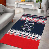 Sweater Weather Christmas Area Rug with Better Together Quote and Reindeer Snowflake - Wonder Print Shop