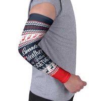 Sweater Weather Christmas Arm Sleeves with Better Together Quote and Reindeer Snowflake - Wonder Print Shop