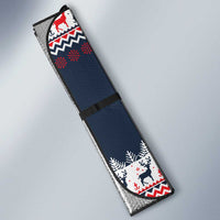 Sweater Weather Christmas Auto Sun Shade with Better Together Quote and Reindeer Snowflake - Wonder Print Shop