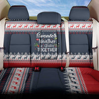 Sweater Weather Christmas Back Car Seat Cover with Better Together Quote and Reindeer Snowflake - Wonder Print Shop
