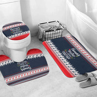 Sweater Weather Christmas Bathroom Set with Better Together Quote and Reindeer Snowflake - Wonder Print Shop