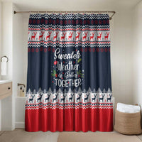 Sweater Weather Christmas Bathroom Set with Better Together Quote and Reindeer Snowflake - Wonder Print Shop