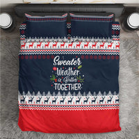 Sweater Weather Christmas Bedding Set with Better Together Quote and Reindeer Snowflake - Wonder Print Shop