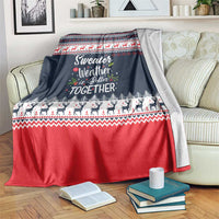 Sweater Weather Christmas Blanket with Better Together Quote and Reindeer Snowflake - Wonder Print Shop