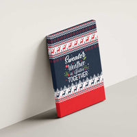 Sweater Weather Christmas Canvas Wall Art with Better Together Quote and Reindeer Snowflake - Wonder Print Shop