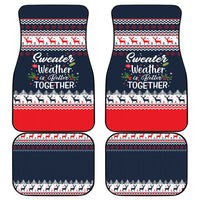 Sweater Weather Christmas Car Mats with Better Together Quote and Reindeer Snowflake - Wonder Print Shop