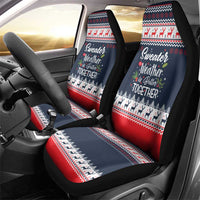 Sweater Weather Christmas Car Seat Cover with Better Together Quote and Reindeer Snowflake - Wonder Print Shop