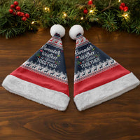 Sweater Weather Christmas Santa Hat with Better Together Quote and Reindeer Snowflake - Wonder Print Shop