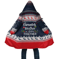 Sweater Weather Christmas Cloak with Better Together Quote and Reindeer Snowflake - Wonder Print Shop