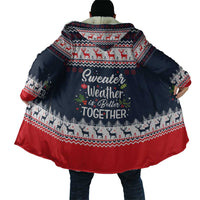 Sweater Weather Christmas Cloak with Better Together Quote and Reindeer Snowflake - Wonder Print Shop