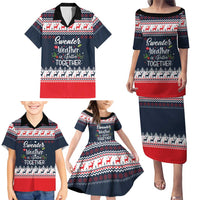 Sweater Weather Christmas Family Matching Puletasi and Hawaiian Shirt with Better Together Quote and Reindeer Snowflake - Wonder Print Shop