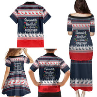 Sweater Weather Christmas Family Matching Puletasi and Hawaiian Shirt with Better Together Quote and Reindeer Snowflake - Wonder Print Shop