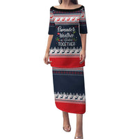 Sweater Weather Christmas Family Matching Puletasi and Hawaiian Shirt with Better Together Quote and Reindeer Snowflake - Wonder Print Shop