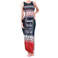 Sweater Weather Christmas Family Matching Tank Maxi Dress and Hawaiian Shirt with Better Together Quote and Reindeer Snowflake - Wonder Print Shop