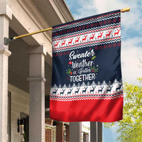Sweater Weather Christmas Garden Flag with Better Together Quote and Reindeer Snowflake - Wonder Print Shop