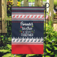 Sweater Weather Christmas Garden Flag with Better Together Quote and Reindeer Snowflake - Wonder Print Shop