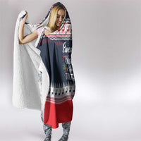 Sweater Weather Christmas Hooded Blanket with Better Together Quote and Reindeer Snowflake - Wonder Print Shop