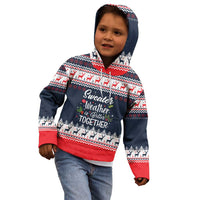 Sweater Weather Christmas Kid Hoodie with Better Together Quote and Reindeer Snowflake - Wonder Print Shop
