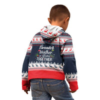 Sweater Weather Christmas Kid Hoodie with Better Together Quote and Reindeer Snowflake - Wonder Print Shop