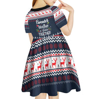Sweater Weather Christmas Kid Short Sleeve Dress with Better Together Quote and Reindeer Snowflake - Wonder Print Shop