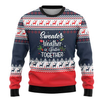 Sweater Weather Christmas Ugly Christmas Sweater with Better Together Quote and Reindeer Snowflake - Wonder Print Shop